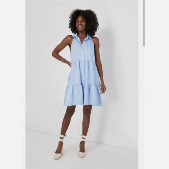 NWT Tuckernuck Blue Seersucker Sailor Dress Pomander Palace Size XL - Picture 5 of 11